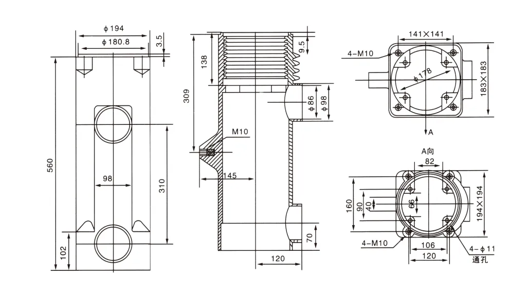 JS2-10Q 1600А~4000А Изоляционный цилиндр VS1 (3)