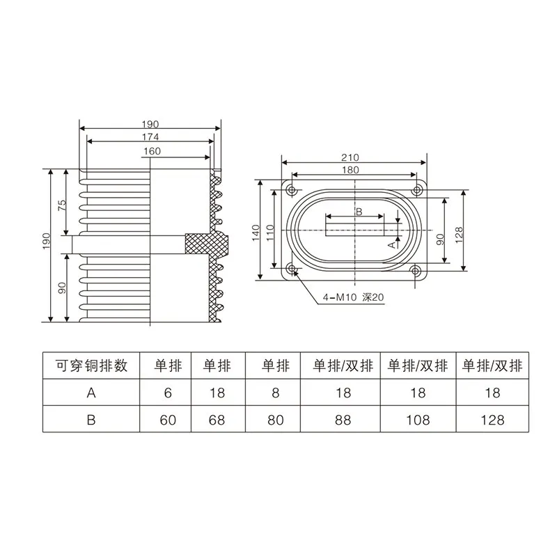 TG3-10Q 110×180 Изоляционная втулка (2)
