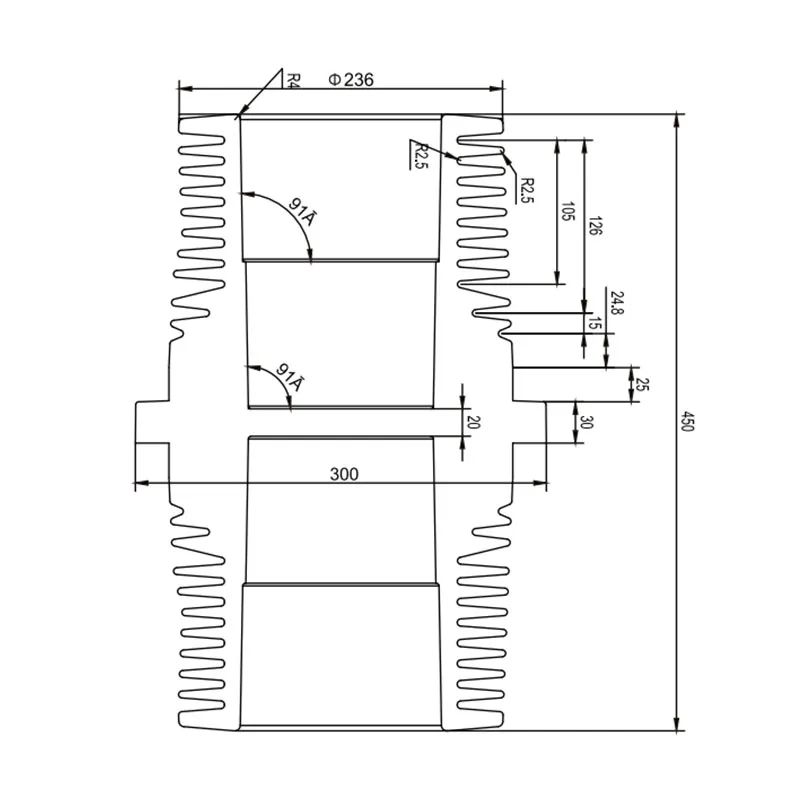 TG3-35Q 260×260×450 Изоляционная втулка (2)